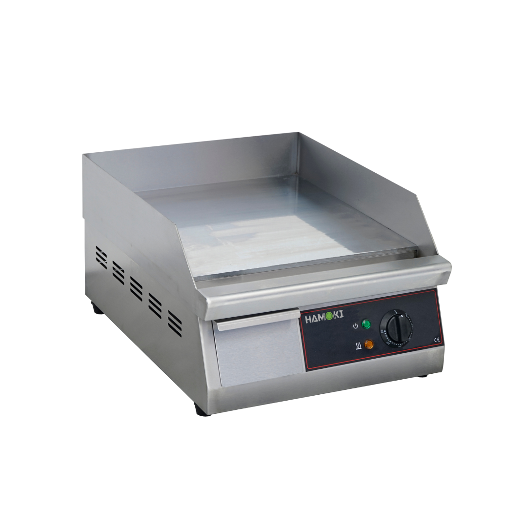 101097 - Electric Countertop Chrome Plated Griddle - Flat 40cm