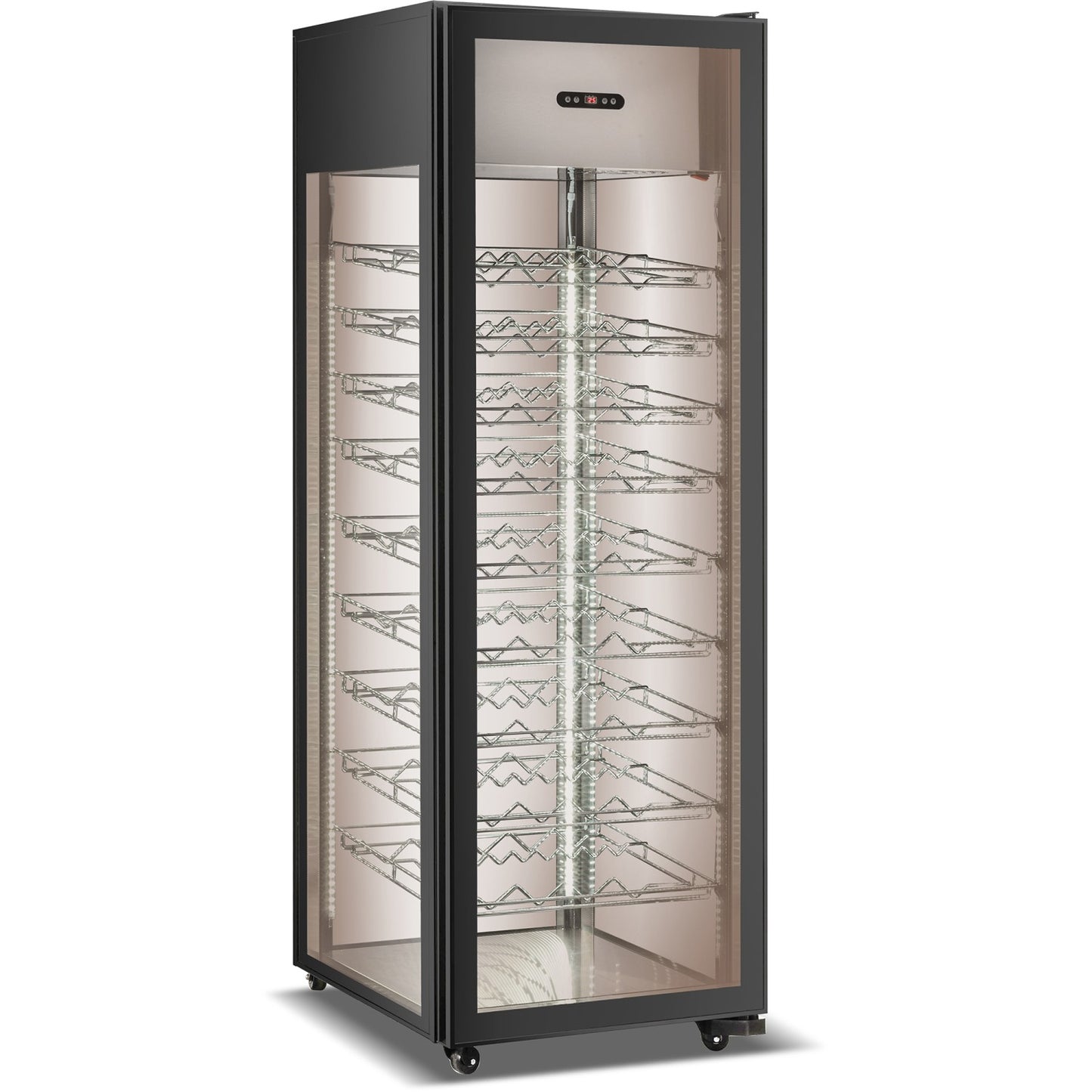 Commercial Wine Fridge 400L 81 Bottles 650x650x1894mm Brown | CL400L2BROWN