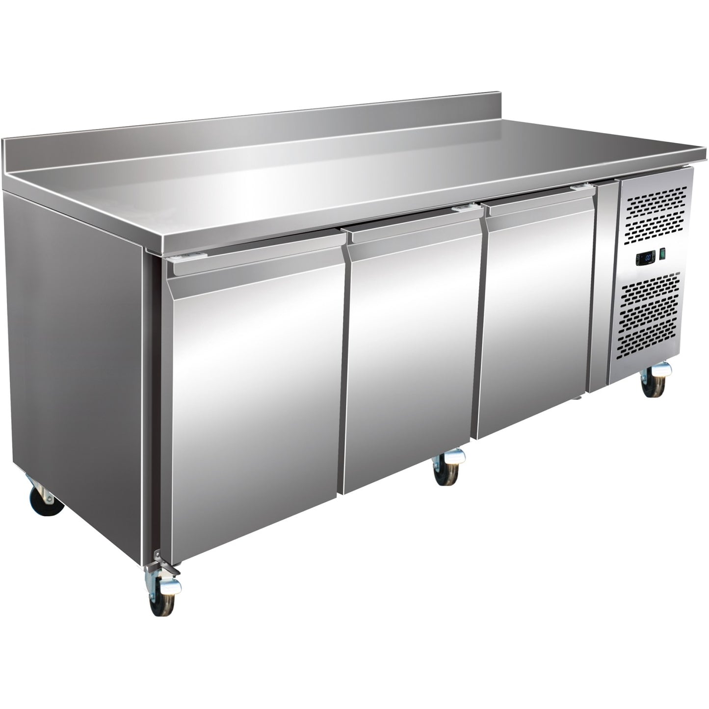 Commercial Freezer Counter with Upstand 3 doors Depth 700mm | THP3200BT