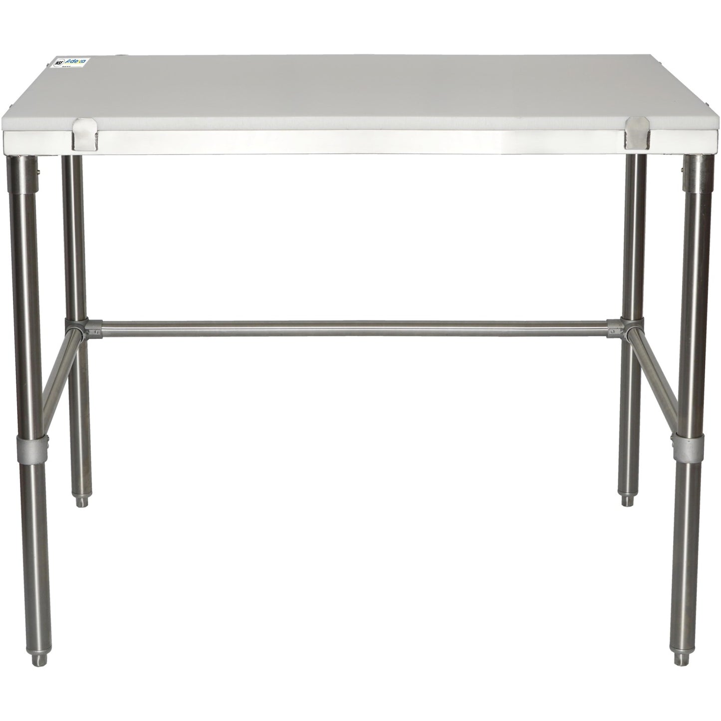 Professional Solid Stainless Steel Poly Top Work Table 1200x600x900mm | PSWT600X1200OB