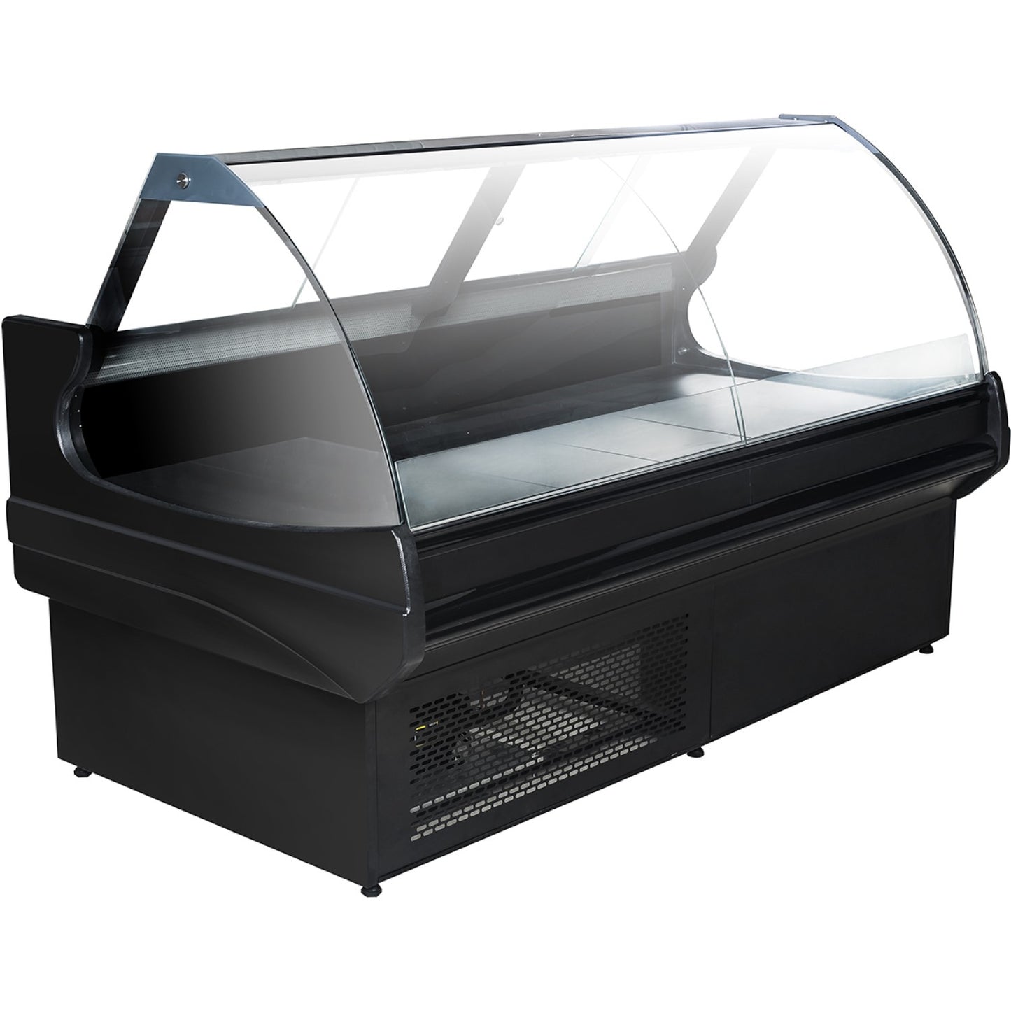 Serve over Deli counter Curved glass front Width 2600mm | BLUEL126