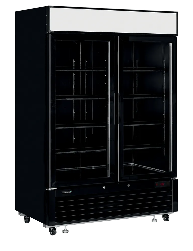 TEFCOLD LGF5000 Black 2 Door Glass Display Freezer