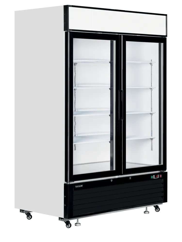TEFCOLD LGF5000 white glass door display freezer