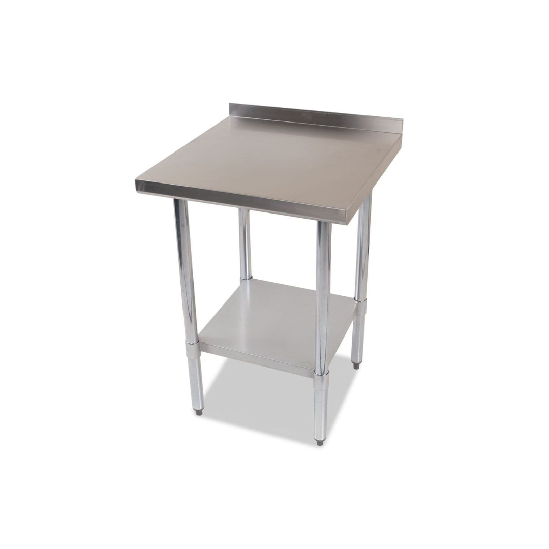 141006 - Stainless Steel Table with Backsplash 600x600mm (WxD)