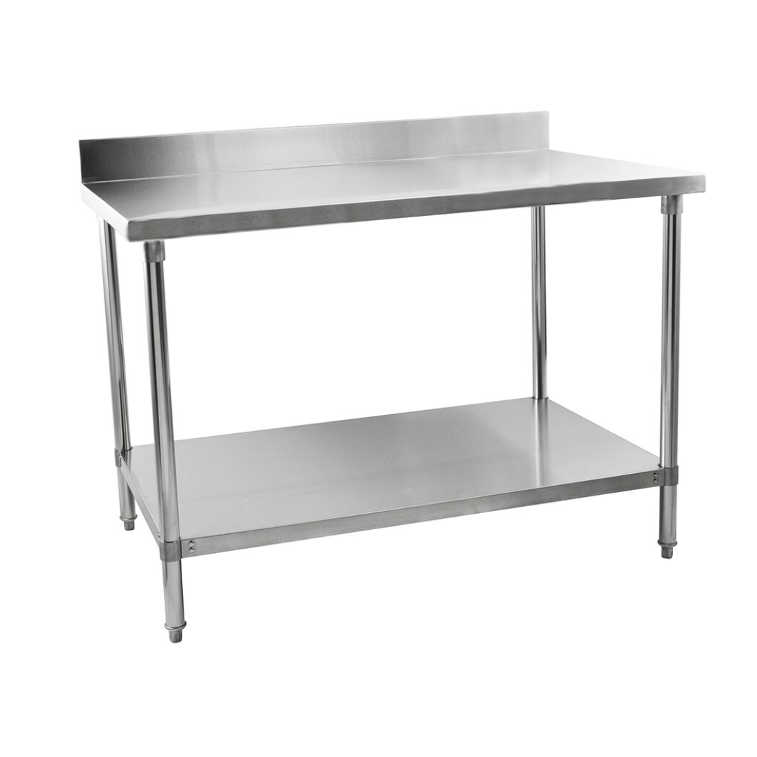 141049 - Stainless Steel Table With Backsplash  1200x700mm (WxD)