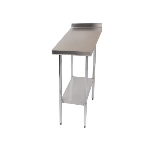 141052 - Stainless Steel Table with Backsplash 300x700mm (WxD)