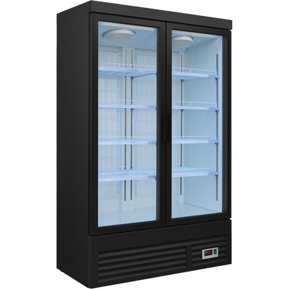 Commercial Double Door Display Showcase Freezer 1260x730x1980mm | BLUEL310