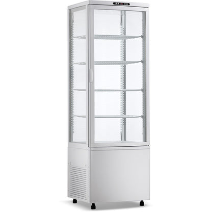 Upright Display Fridge 238 litres 4 shelves White 1 flat door | CL238W