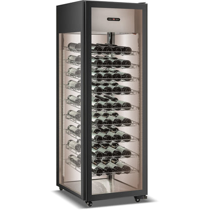 Commercial Wine Fridge 400L 81 Bottles 650x650x1894mm Brown | CL400L2BROWN