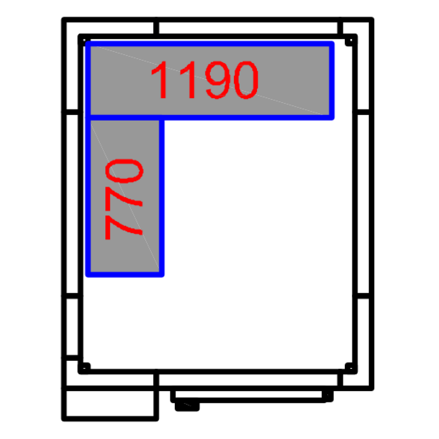 Freezer room with Freezing unit 1800x1500x2010mm Volume 4.1m3 | FR1815201