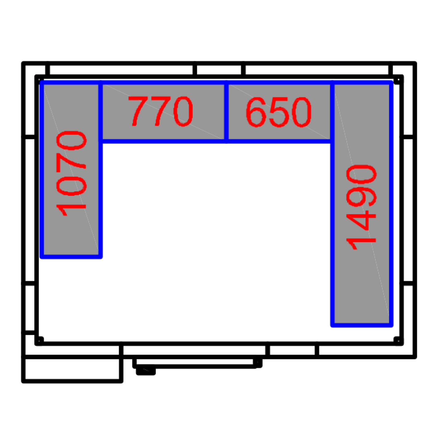 Freezer room with Freezing unit 1800x2400x2010mm Volume 6.8m3 | FR1824201