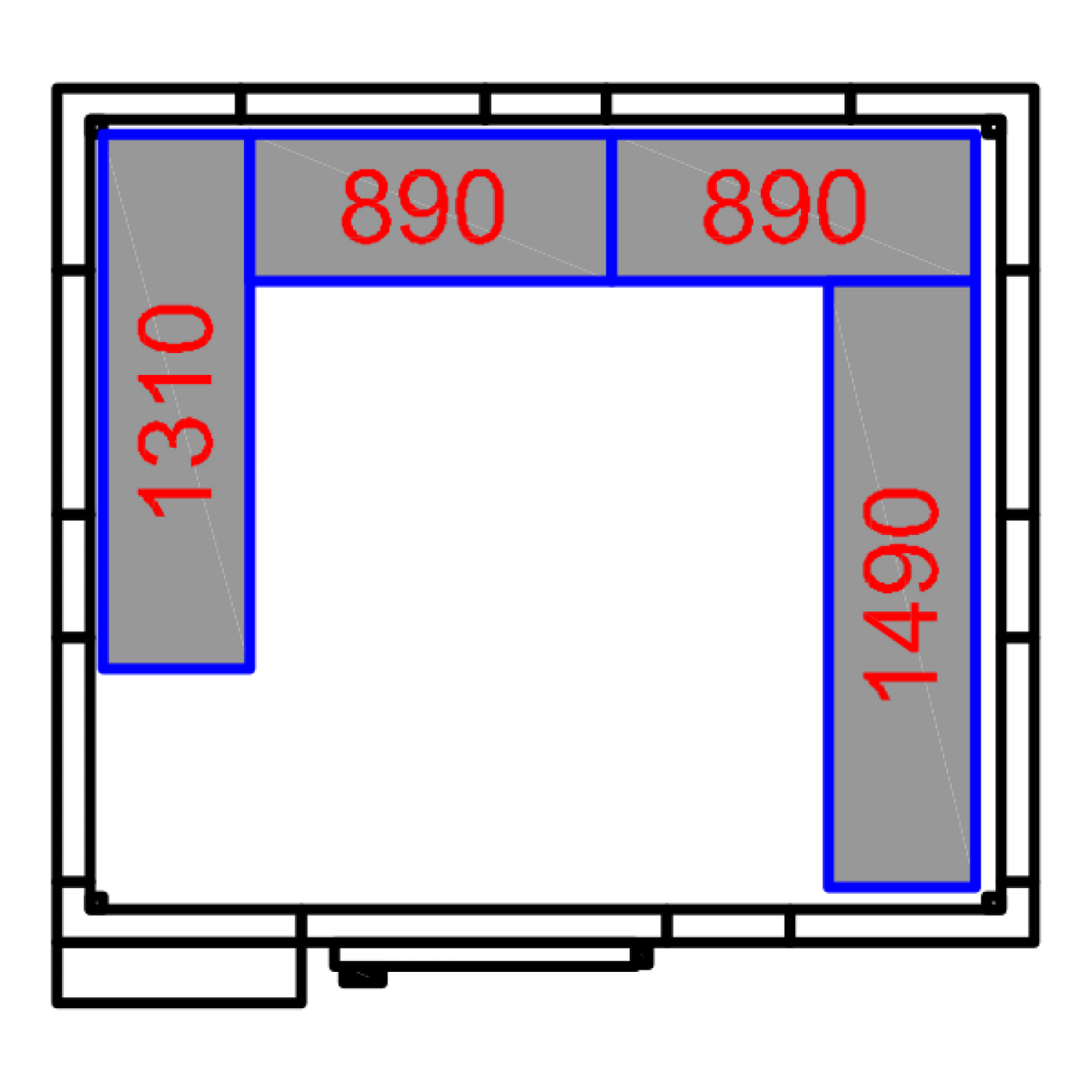 Freezer room with Freezing unit 2100x2400x2010mm Volume 8.0m3 | FR2124201