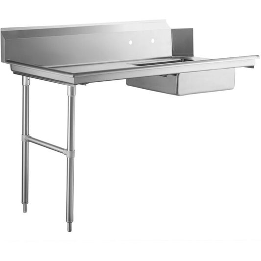 Commercial Stainless steel Pass Through Dishwasher Table with Sink Left 1219mm Width | DC1T3048LEFTSINK