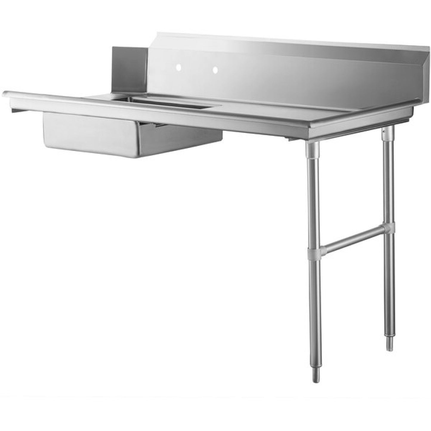 Commercial Stainless steel Pass Through Dishwasher Table with Sink Right 1219mm Width | DC1T3048RIGHTSINK