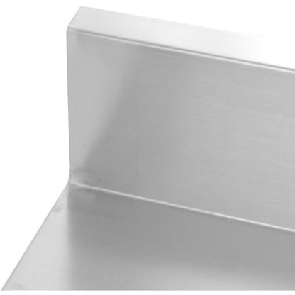 Commercial Work table Stainless steel 3 tiers Backsplash Square legs 2200x600x900mm | DW3T22060B