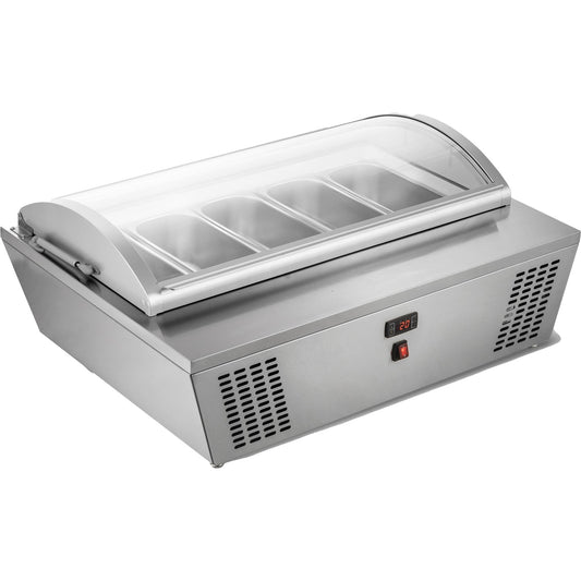 Professional Gelato &amp; Ice Cream Serving Display Counter 85 litres Stainless Steel | DW675