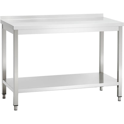 Professional Work table Stainless steel Bottom shelf Upstand 2000x700x850mm | VT207SLB