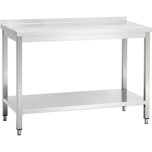 Professional Work table Stainless steel Bottom shelf Upstand 2000x700x850mm | VT207SLB