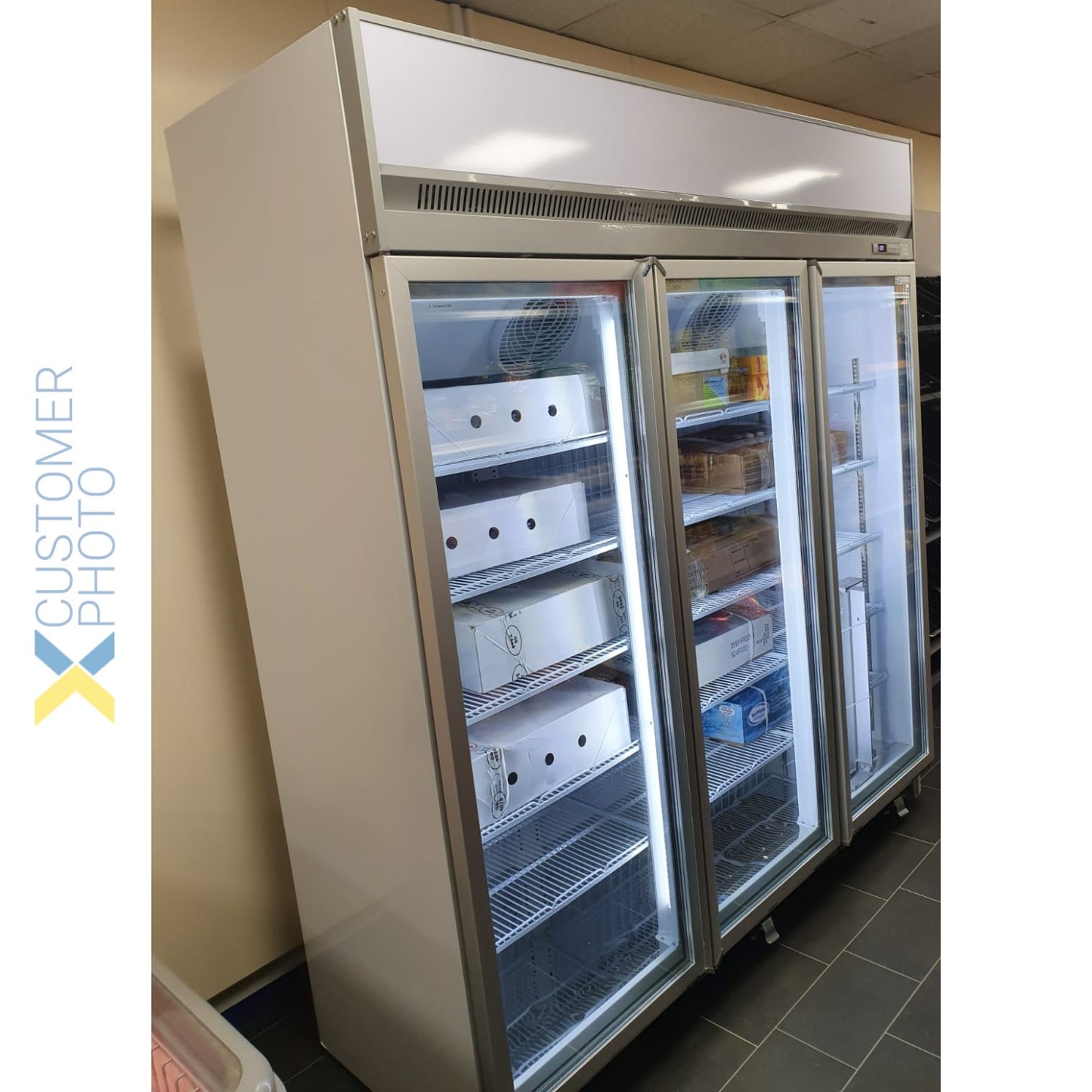 Commercial Display freezer 1563 litres Triple hinged doors Top mount | FF777TOP