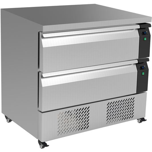 FlexDrawer Counter Fridge &amp; Freezer 905x700x840mm 4xGN1/1 | CBF92