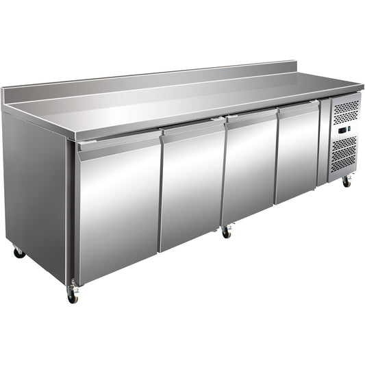 Commercial Freezer Counter with Upstand 4 doors Depth 700mm | FG42V