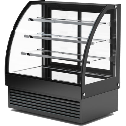 Display Merchandiser Fridge Curved Front 290 litres 3 shelves Black | HL900S3BLACK