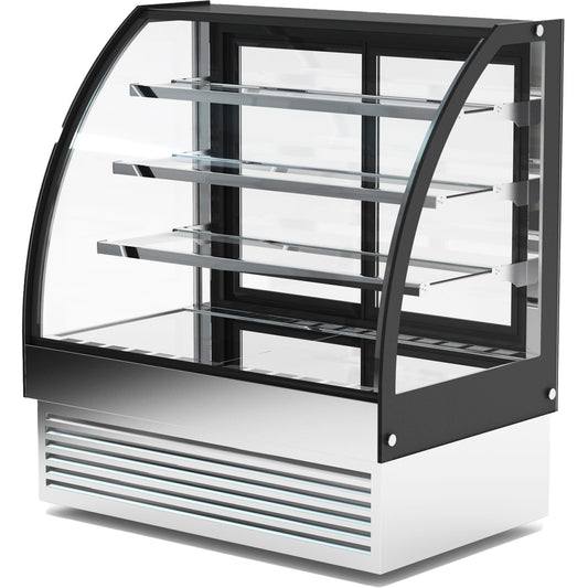 Display Merchandiser Fridge Curved Front 400 litres 3 shelves Black &amp; Stainless steel | HL1200S3
