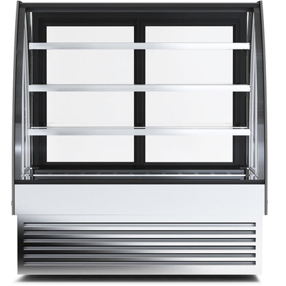 Display Merchandiser Fridge Curved Front 500 litres 3 shelves Black &amp; Stainless steel | HL1500S3