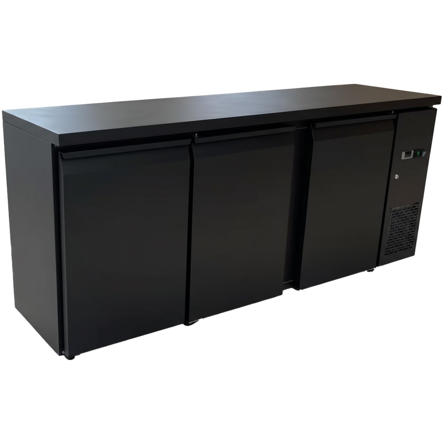 3 Door Back Bar Fridge 2002×515×860mm Black | JTA408