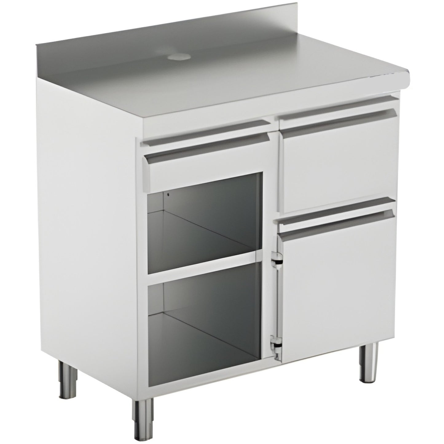 Commercial Stainless Steel Tall Coffee Station Table with Drawer 1000×600×1150mm | KFT1061