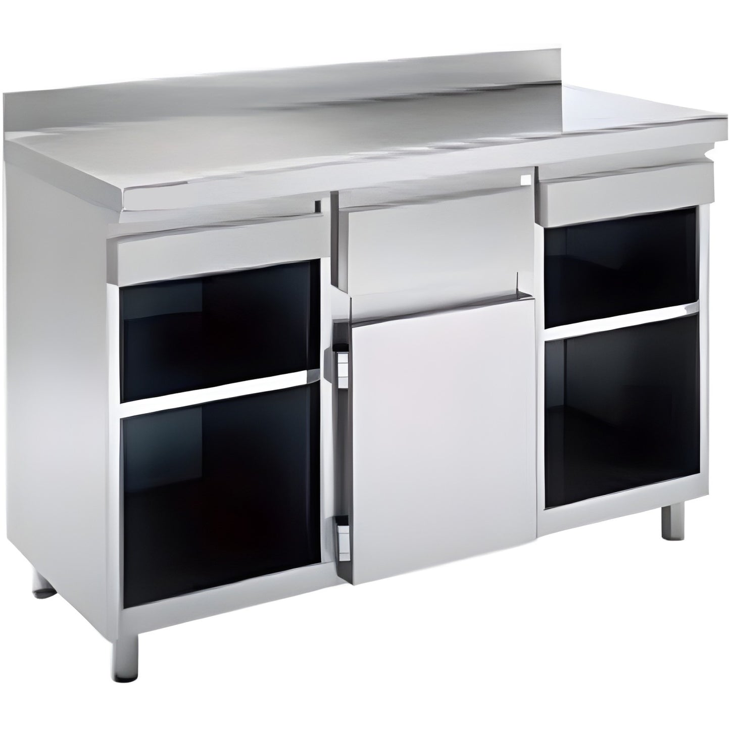Commercial Stainless Steel Tall Coffee Station Table with Drawer 1500×600×1150mm | KFT1561