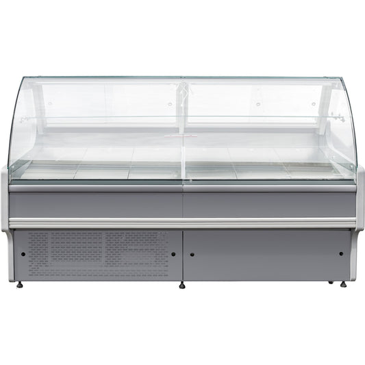 Serve over Deli counter Curved glass front Width 1200mm | BLUEL112
