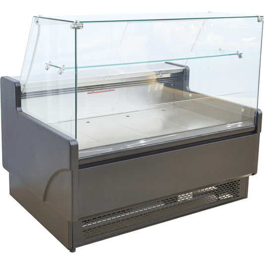 1955mm Wide Flat Glass Serve Over Counter Display Fridge 330 Litres Ventilated Cooling | BLUEL164