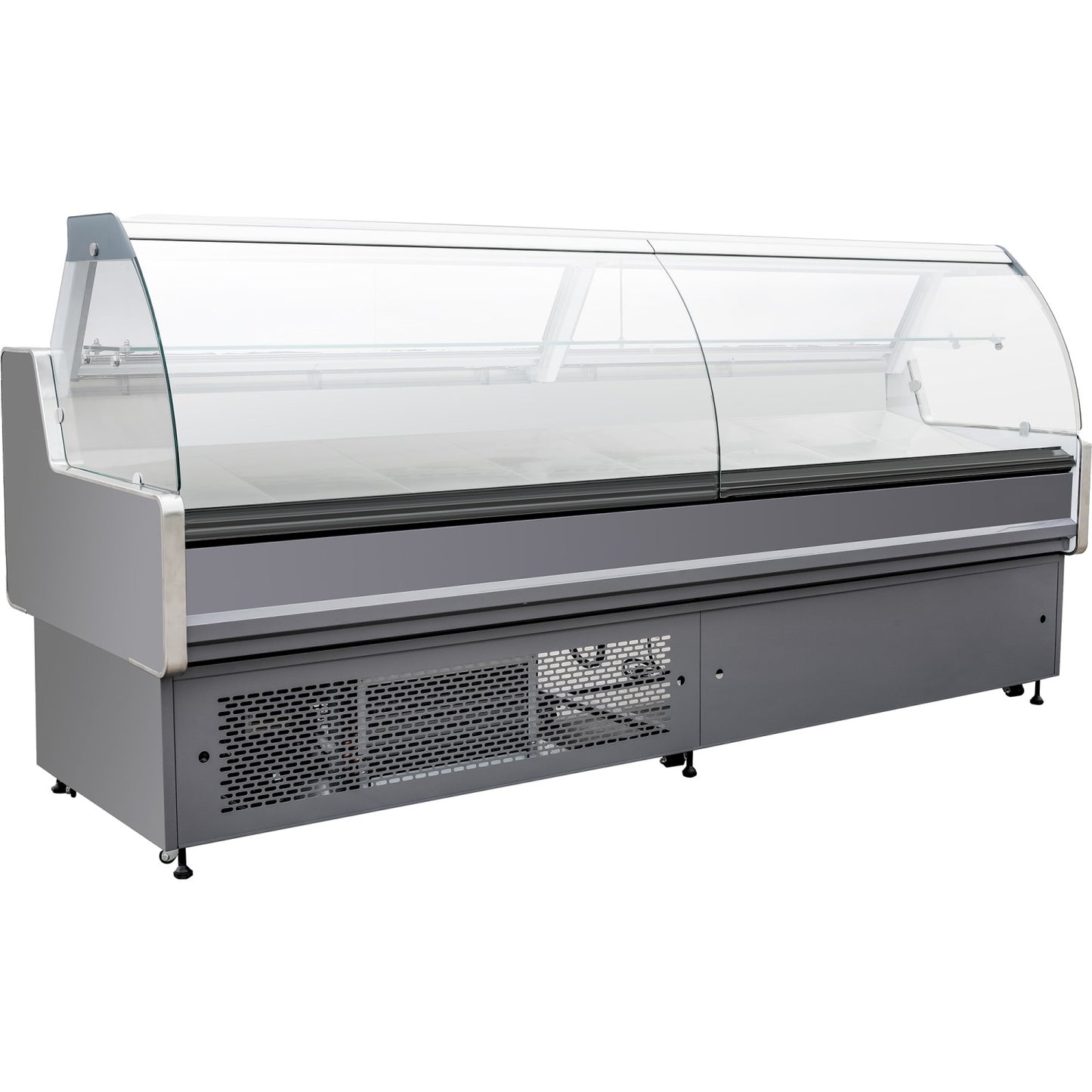 Serve Over Deli Counter Curved Glass Front 2500x850x1200mm | BLUEL414