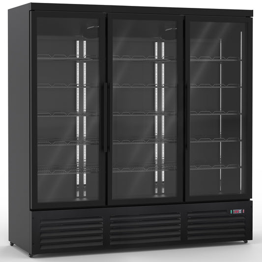 Commercial Display Freezer with Triple Glass door 1450 litres Black | KXD1880BLACK