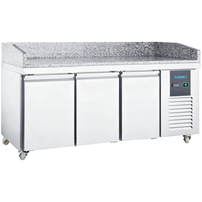 3 Door Pizza and Bakery Prep Fridge With Granite Top | NORCOLD868