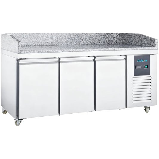 3 Door Pizza and Bakery Prep Fridge With Granite Top | NORCOLD868