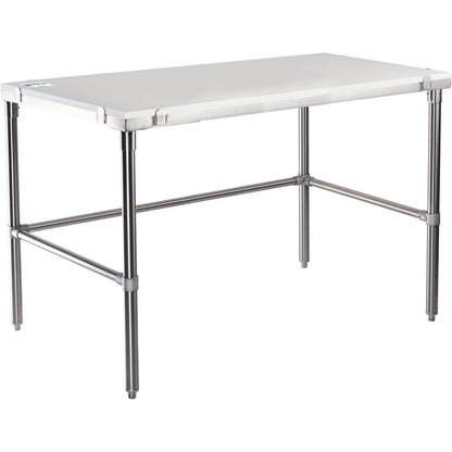 Professional Solid Stainless Steel Poly Top Work Table 1200x600x900mm | PSWT600X1200OB