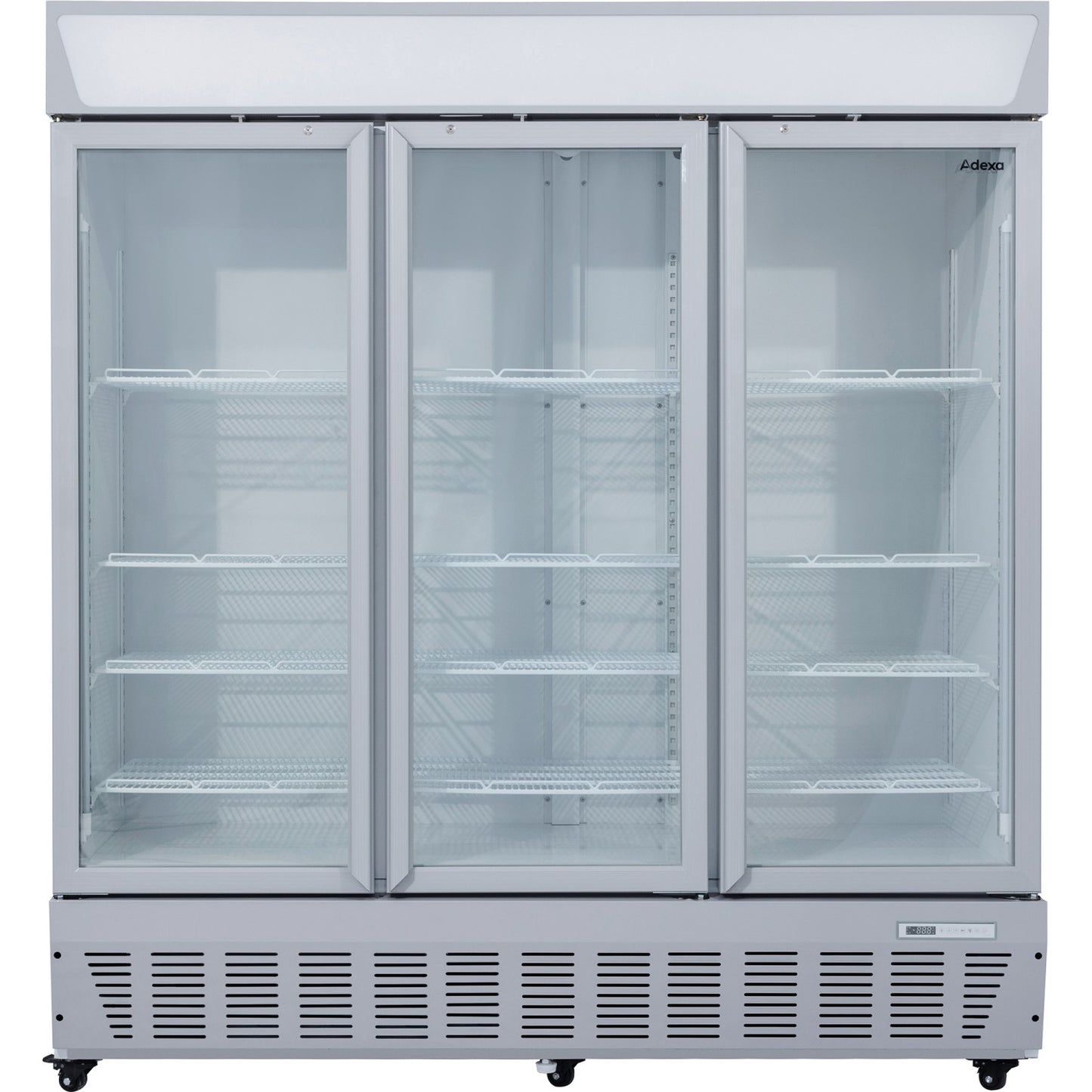 Commercial Display Refrigerator Upright 1580 litres Triple Hinged glass door LED canopy Grey | SCC1727