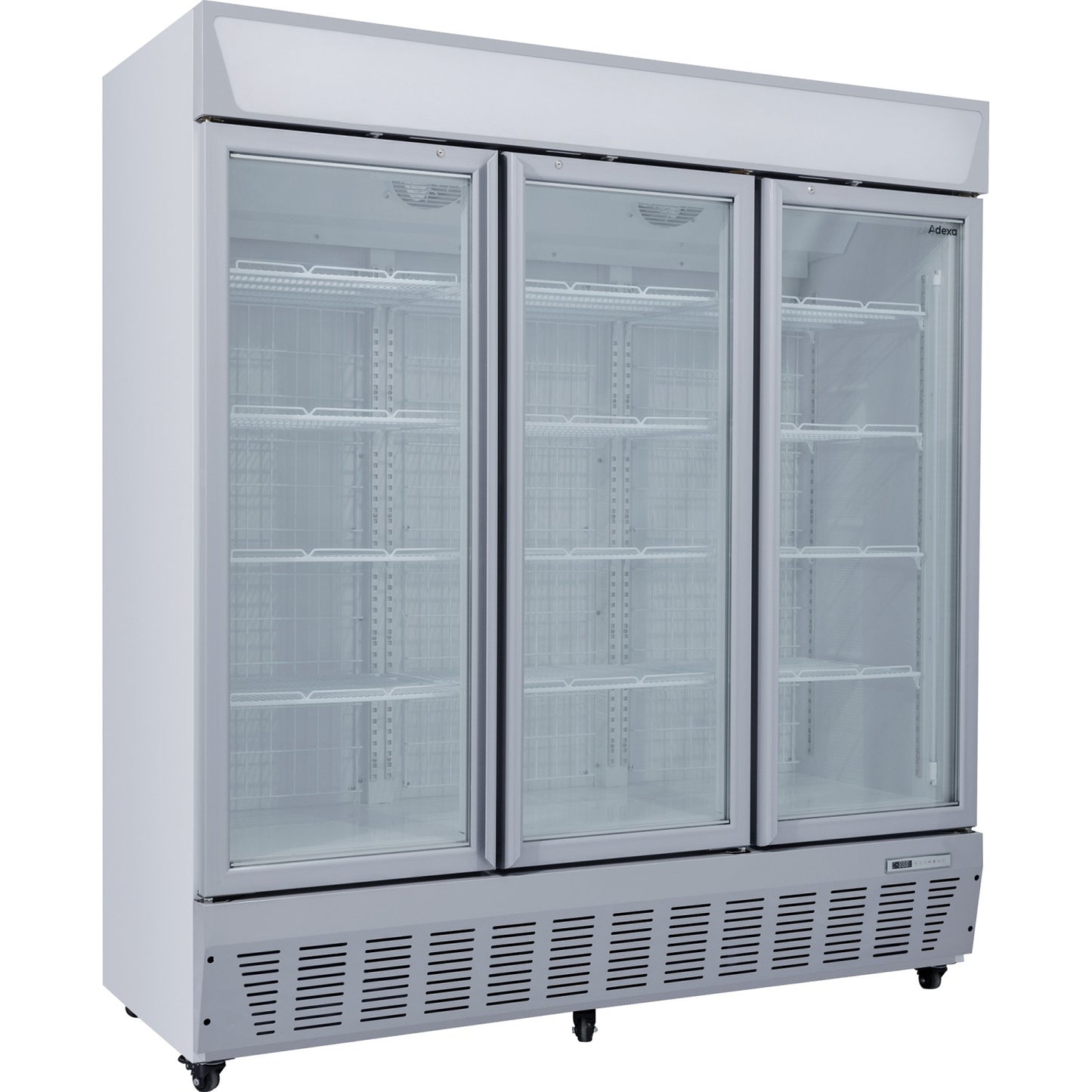 Commercial Display Freezer Upright 1500 litres Triple Hinged glass door LED canopy Grey | SDC1500