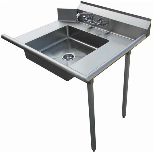 Commercial Stainless steel Pass Through Dishwasher Table with Sink Right 914mm Width | SDT36R
