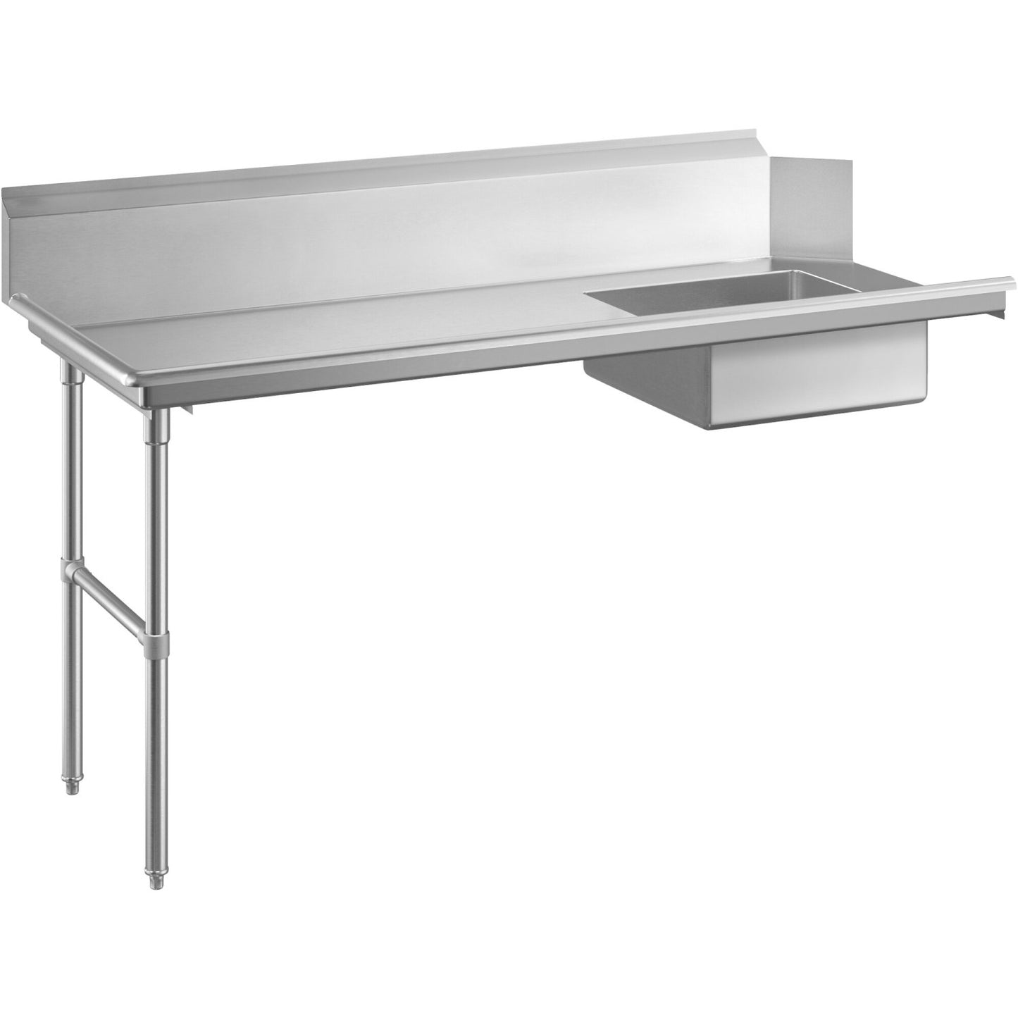 Commercial Stainless steel Pass Through Dishwasher Table with Sink Left 1219mm Width | SDT48L