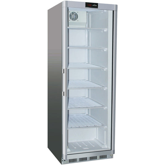 Commercial Freezer Upright cabinet Stainless steel 361 litres Single glass door | SF400G