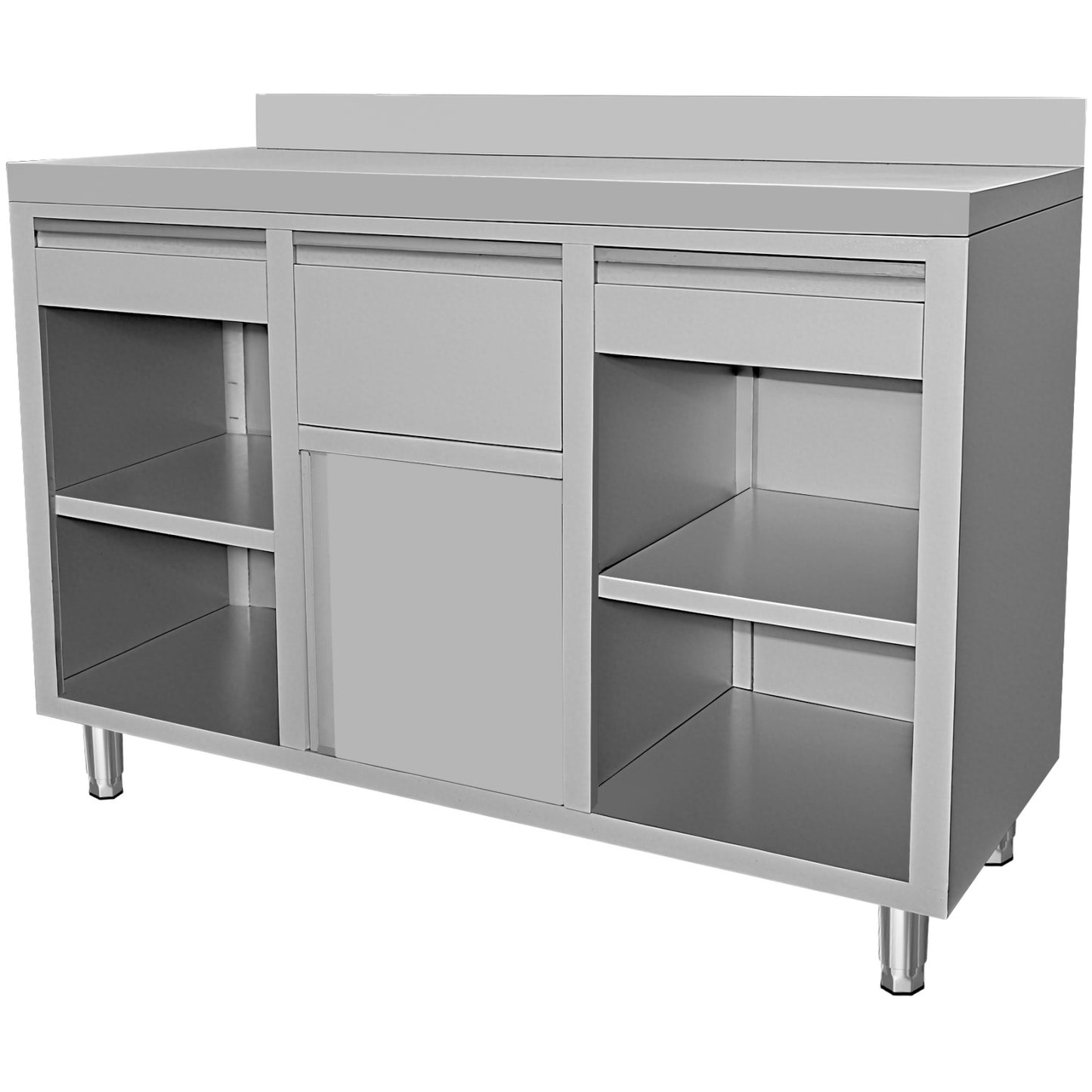 Commercial Stainless Steel Tall Coffee Station Table with Drawers 1500×600×1150mm | VC156FBU