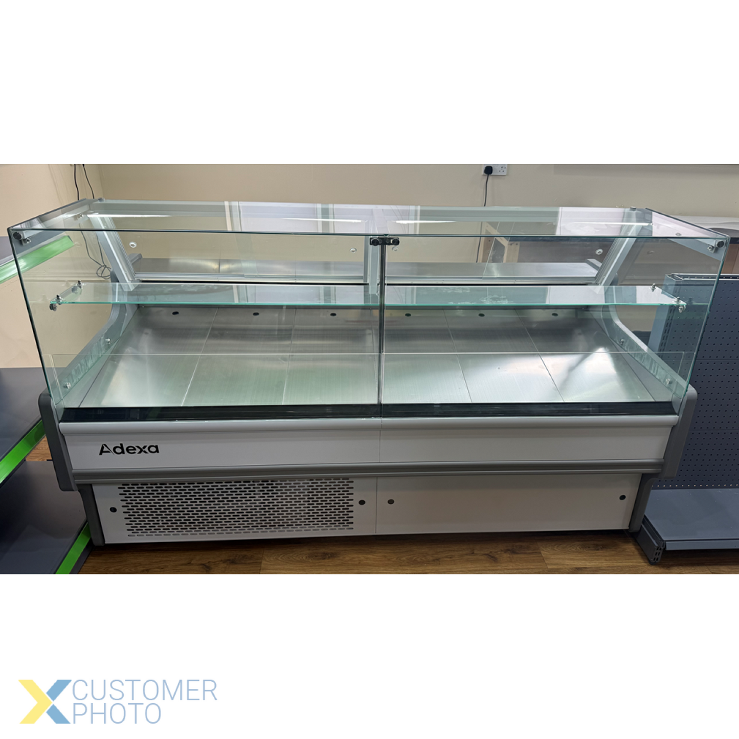 Serve over Deli counter White front Straight glass front Width 1955mm | BLUEL132