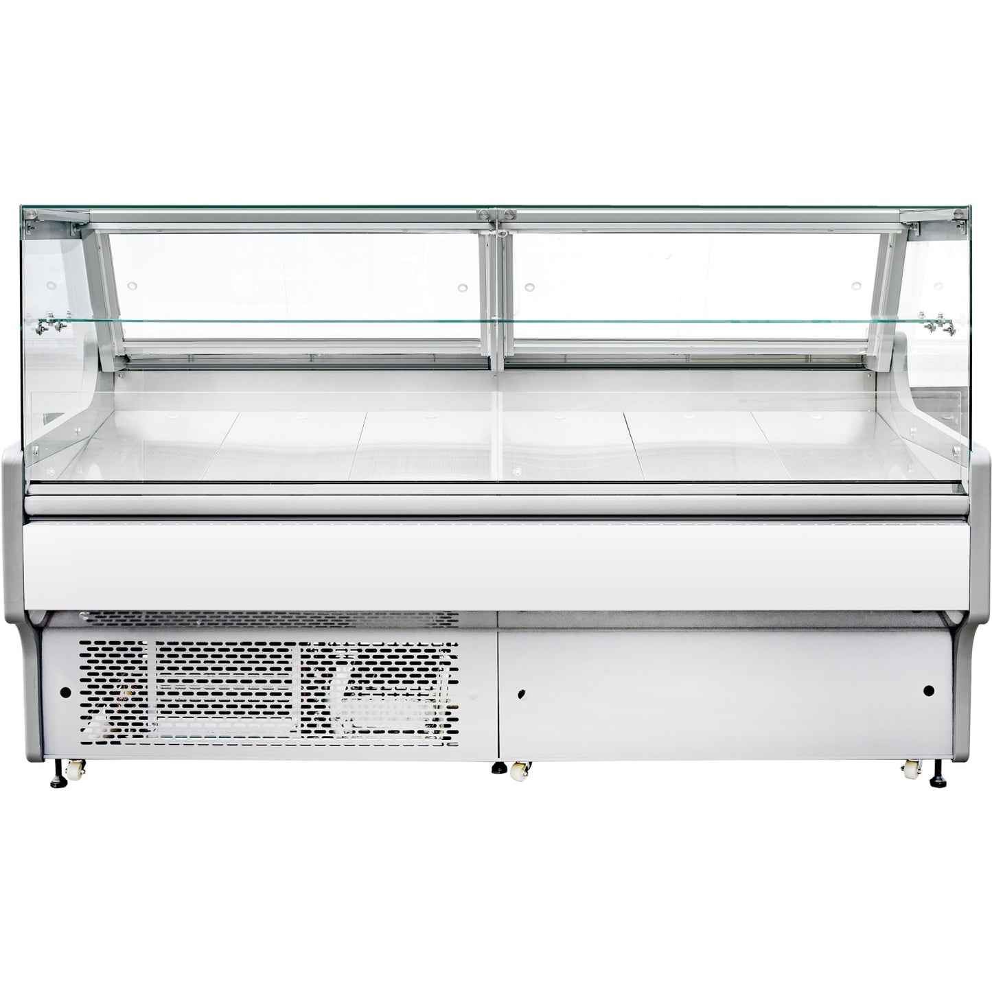 Serve over Deli counter White front Straight glass front Width 2580mm | BLUEL134