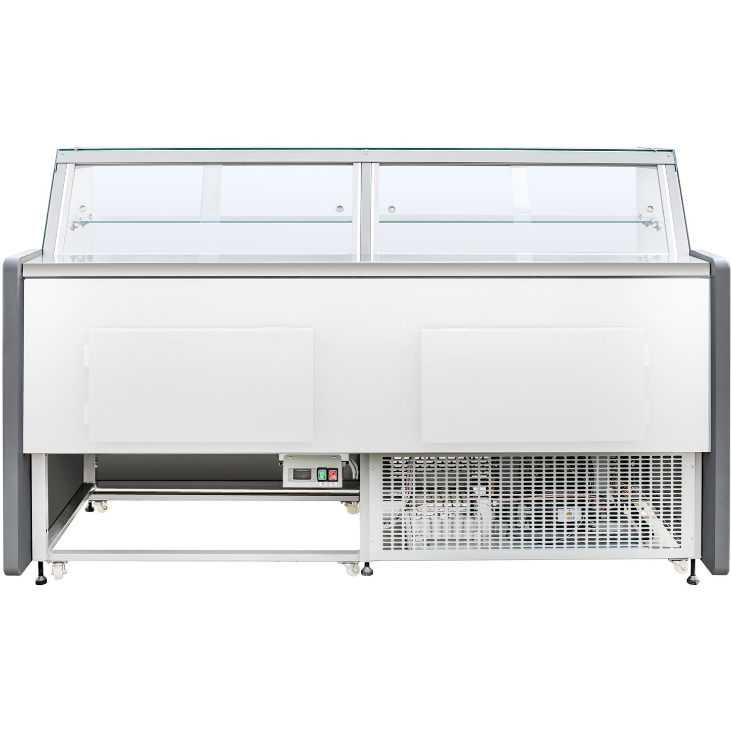 Serve over Deli counter White front Straight glass front Width 2580mm | BLUEL134