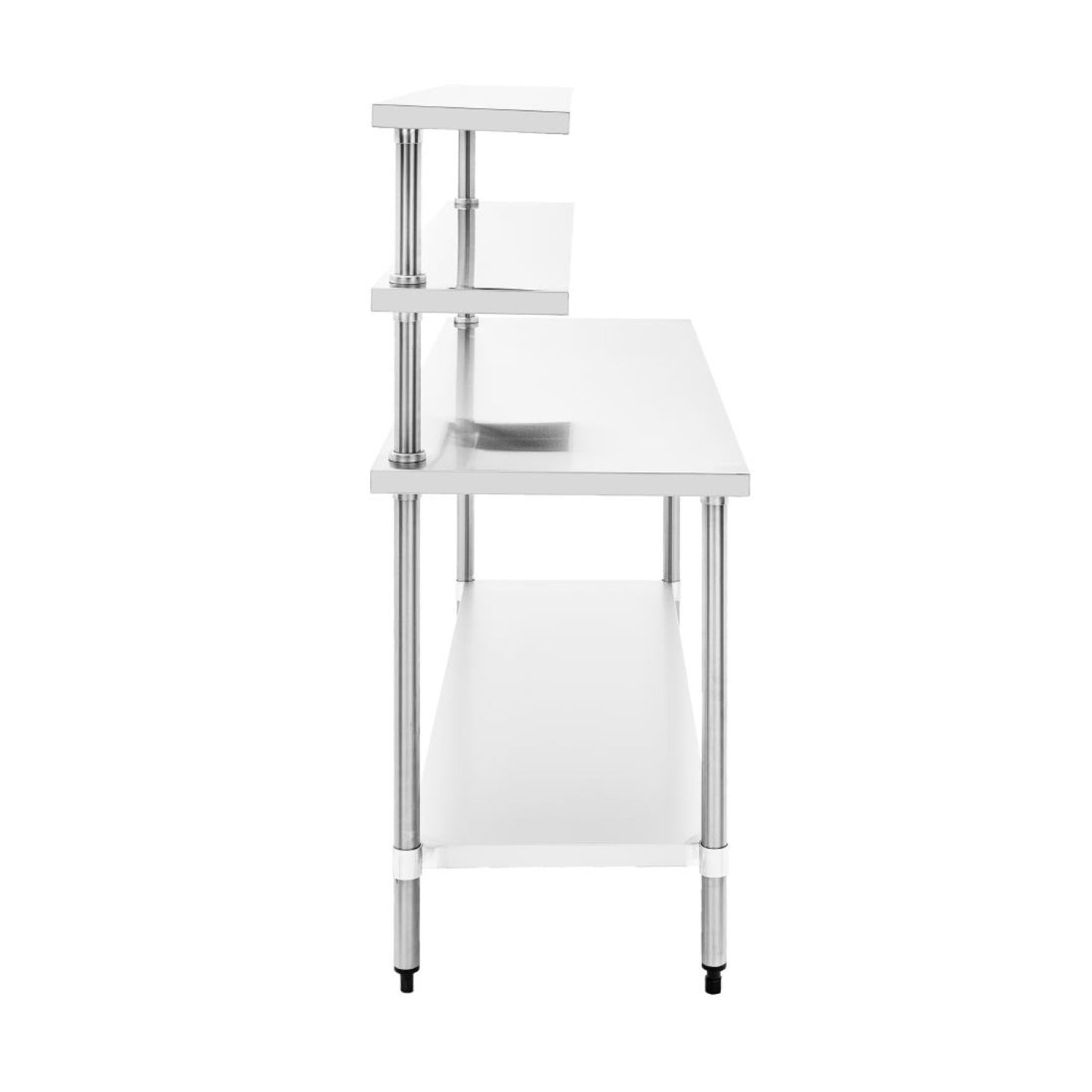 Stainless Steel Prep table 1800mm Width 2 x Top Shelf &amp; 1 x Undershelf | WTS60180
