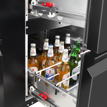 6 Drawer Back Bar Fridge Premium Quality Black Finish 2002x515x860mm | JTA412