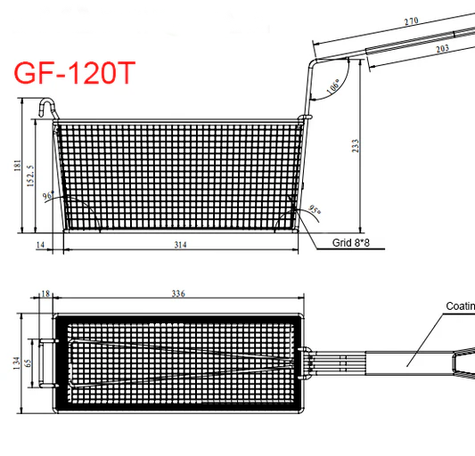 Burner Twin Tank Gas Fryer with Twin Baskets